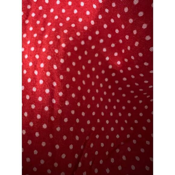 Maeve Anthropologie Red Polka Dot Blouse Button Front Classic Preppy XS - Picture 6 of 10